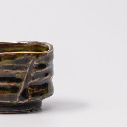 Sake Cup Sage Brown Glaze - Image 2
