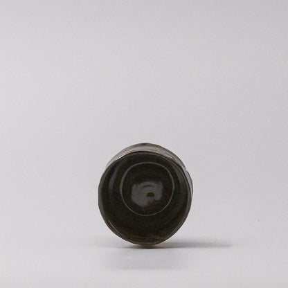 Sake Cup Moss Black Glaze - Image 3