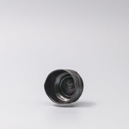 Sake Cup Jet Black Glaze - Image 3