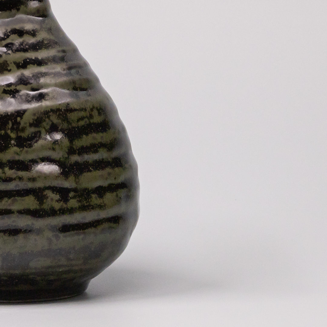 Sake Jug 350ml Moss Black Glaze - Image 3