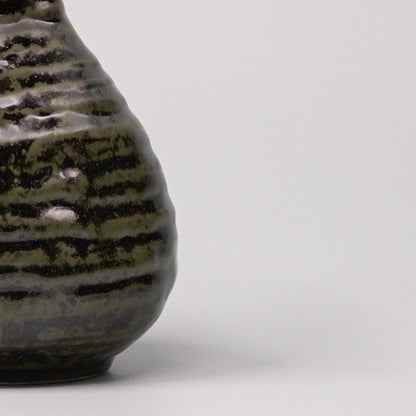 Sake Jug 350ml Moss Black Glaze - Image 3