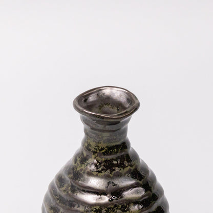 Sake Jug 180ml Moss Black Glaze - Image 2