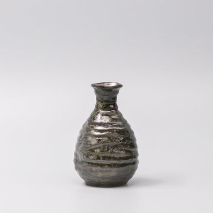 Sake Jug 180ml Moss Black Glaze - Image 4