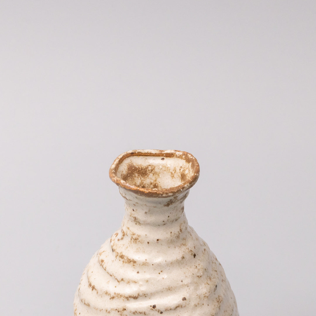 Sake Jug 180ml White Sand Glaze - Image 3
