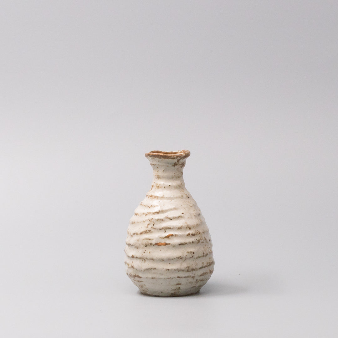 Sake Jug 180ml White Sand Glaze - Image 4