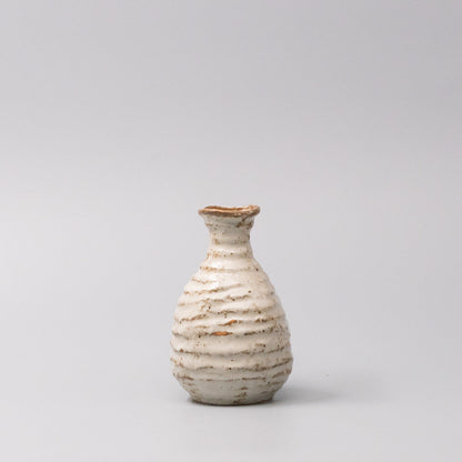 Sake Jug 180ml White Sand Glaze - Image 4
