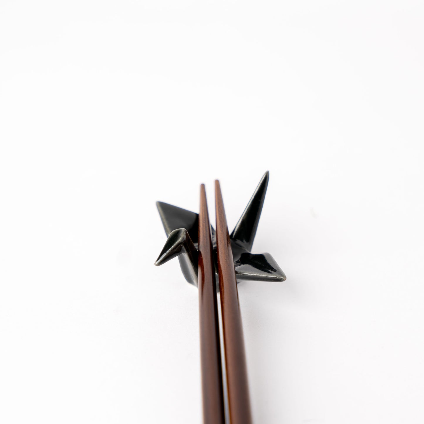 Chopstick Rest Origami Crane Black - Image 2