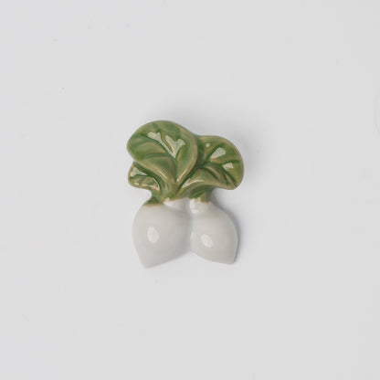 Chopstick Rest White & Green Radish - Image 3