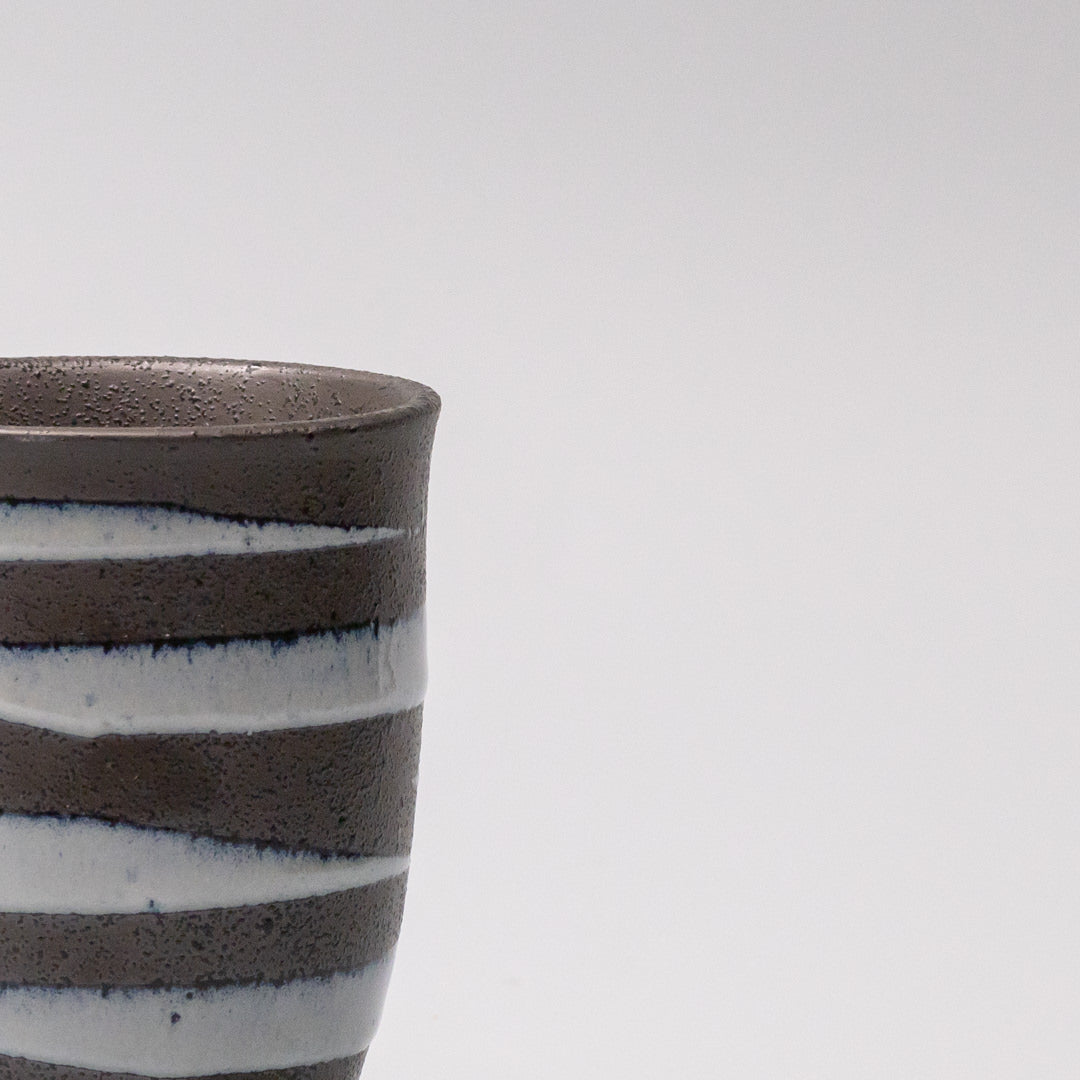 Sushi Mug 300ml Light Blue Spiral On Black Design - Image 3
