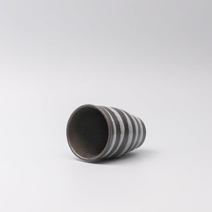 Sushi Mug 300ml Light Blue Spiral On Black Design - Image 4