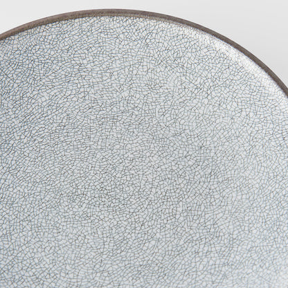 Dinner Plate 25cm Crazed Grey Glaze - Image 2