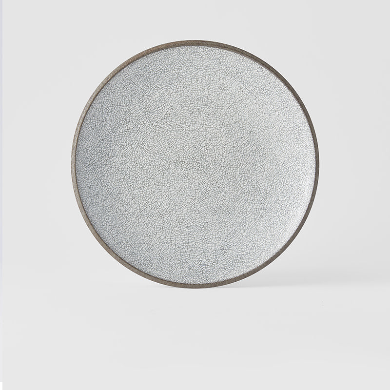 Dinner Plate 25cm Crazed Grey Glaze - Image 3