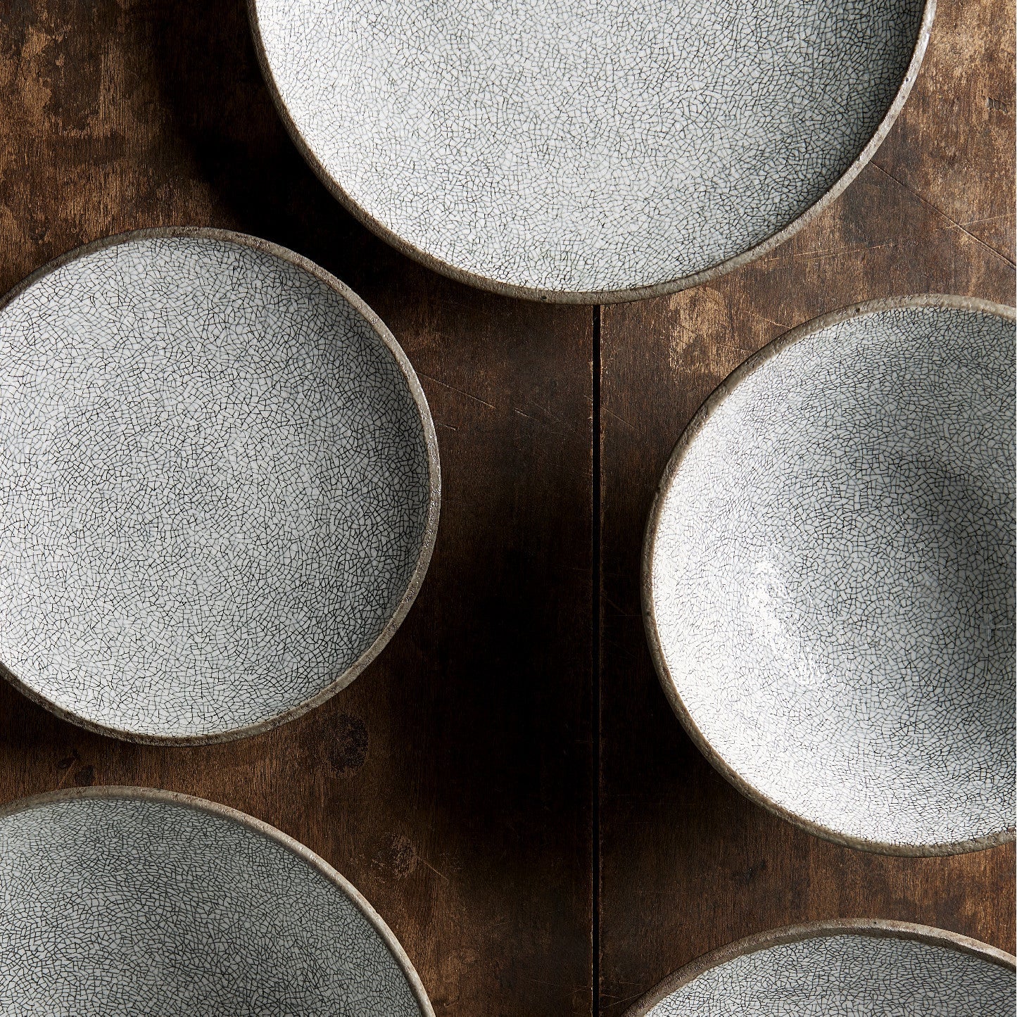 Dinner Plate 25cm Crazed Grey Glaze - Image 5