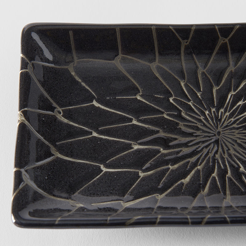 Sushi Plate 22cm Charcoal Net Design - Image 3