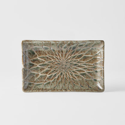 Sushi Plate 22cm Forest Green Net Design - Image 2