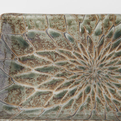 Sushi Plate 22cm Forest Green Net Design - Image 3