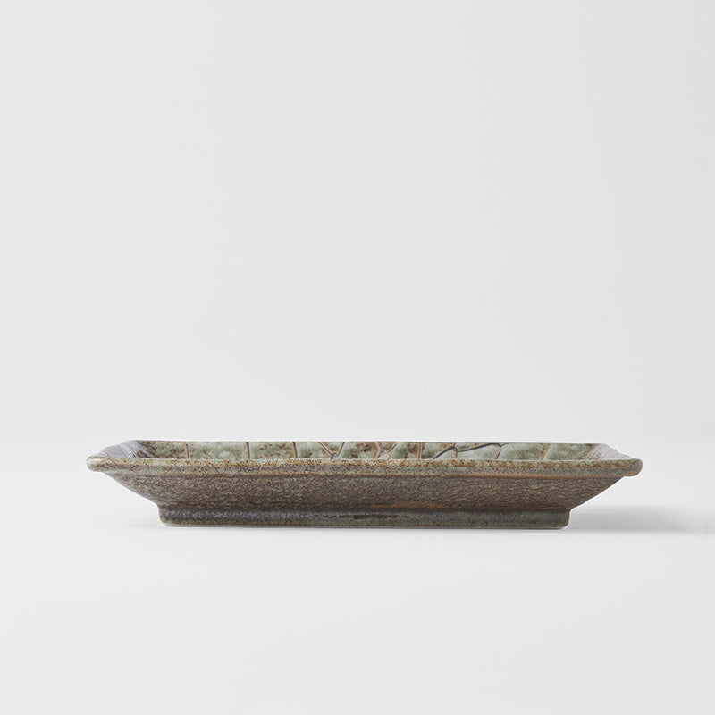 Sushi Plate 22cm Forest Green Net Design - Image 4