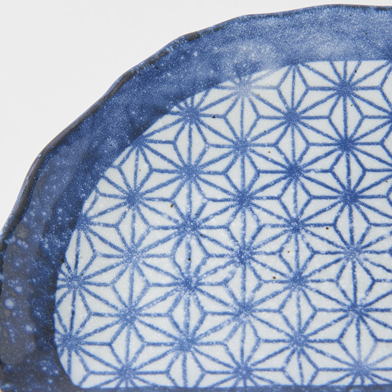 Plate Tempura 21cm Indigo Blue Starburst Design - Image 5