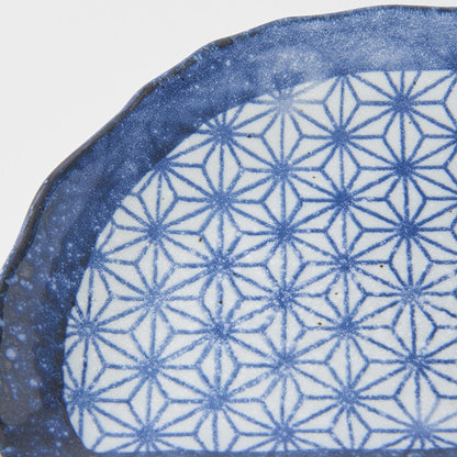 Plate Tempura 21cm Indigo Blue Starburst Design - Image 5