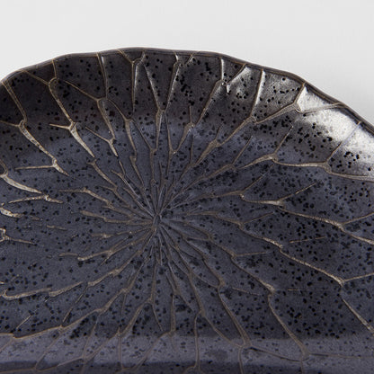 Plate D Shaped 21cm Charcoal Net Design - Image 3