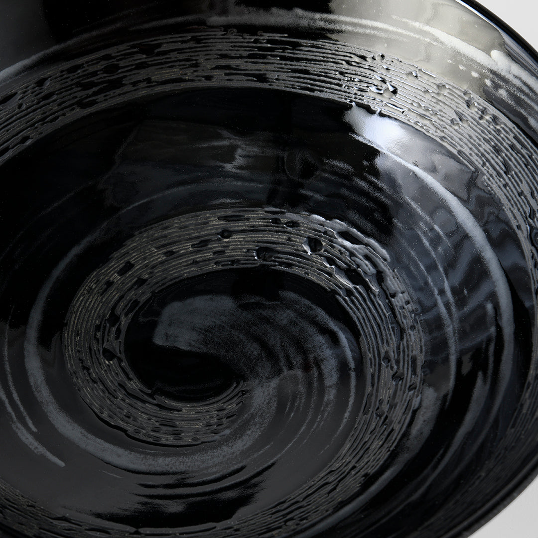 Ramen Bowl 24.5cm Gunmetal Swirl Glaze - Image 2