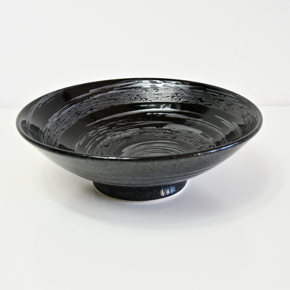 Ramen Bowl 24.5cm Gunmetal Swirl Glaze - Image 4