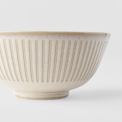 Bowl 16cm Ridged Alabaster Glaze - Image 2