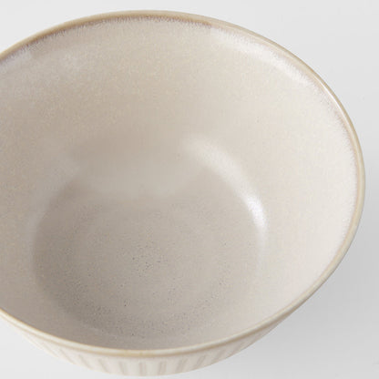 Bowl 16cm Ridged Alabaster Glaze - Image 3