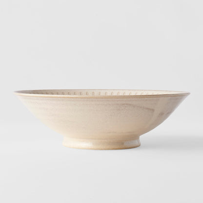 Ramen Bowl 25cm Ridged Alabaster Glaze - Image 3