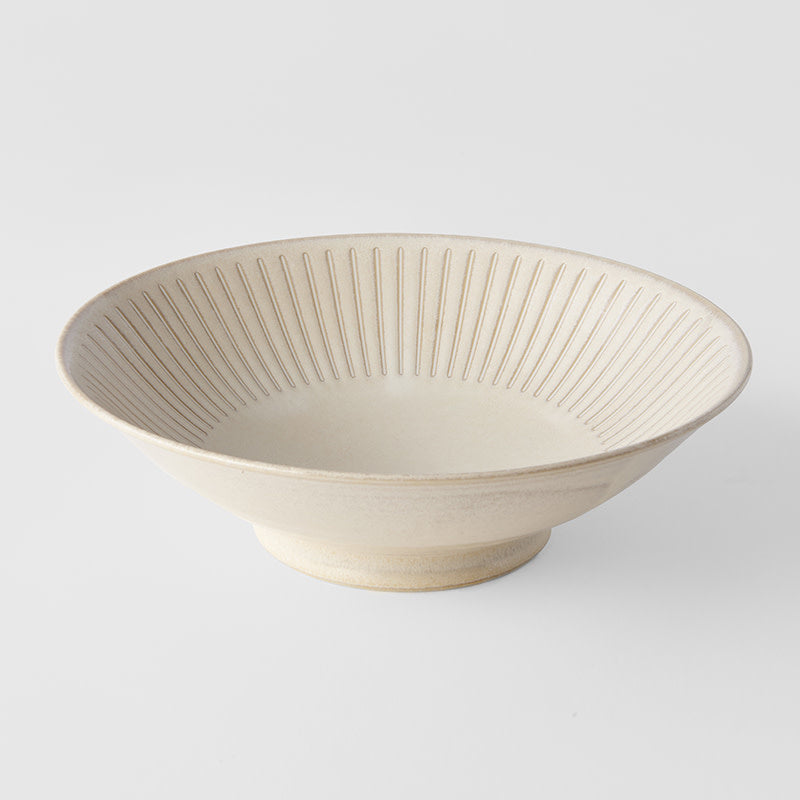 Ramen Bowl 25cm Ridged Alabaster Glaze - Image 4