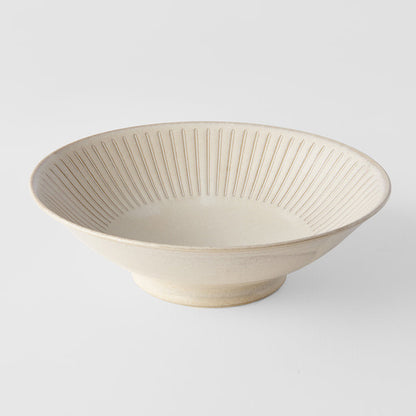 Ramen Bowl 25cm Ridged Alabaster Glaze - Image 4