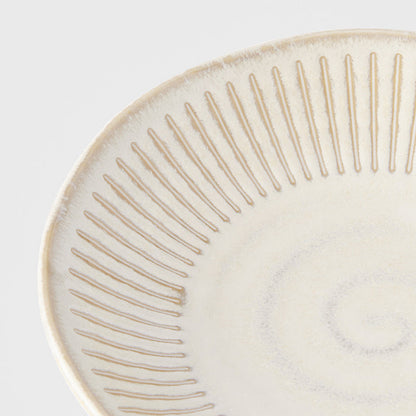 Tapas Plate 16cm Ridged Alabaster Glaze - Image 2