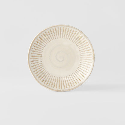 Tapas Plate 16cm Ridged Alabaster Glaze - Image 3