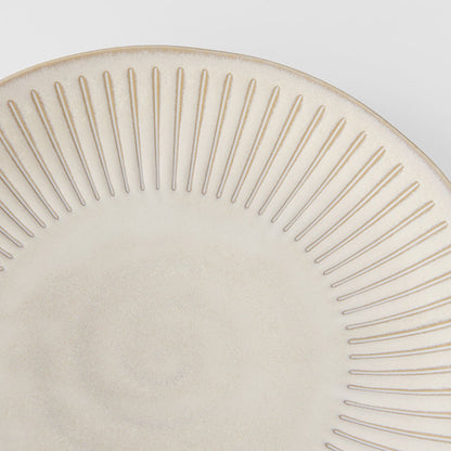 Dinner Plate 23cm Ridged Alabaster Glaze - Image 2