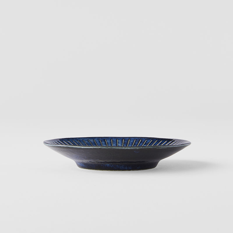 Saucer 12cm Ridged Indigo Glaze - Image 3