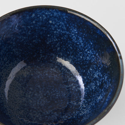 Rice Bowl Fluted 12cm Ridged Indigo Blue Glaze - Image 2