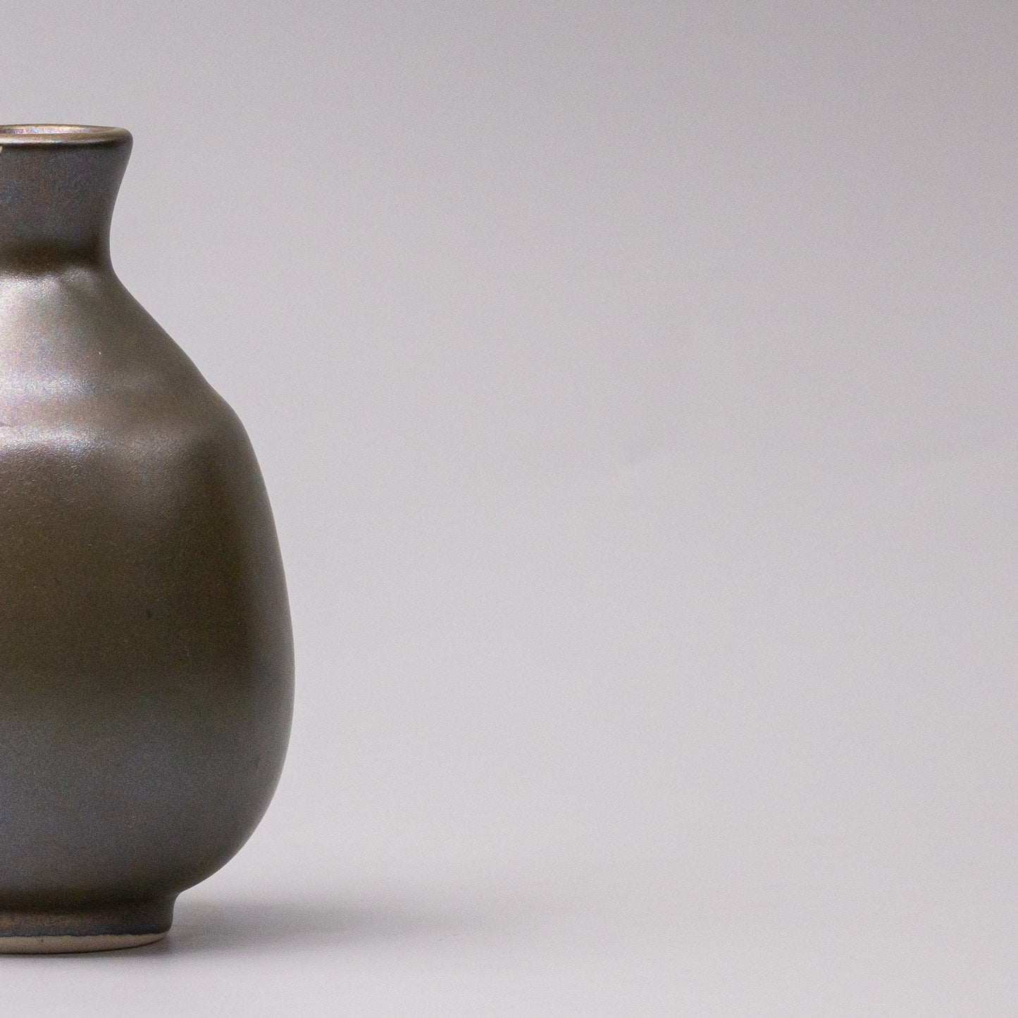 Sake Jug 8cm 275ml Olive Lustre Glaze - Image 3