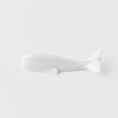Chopstick Rest Pure White Glaze Whale - Image 3