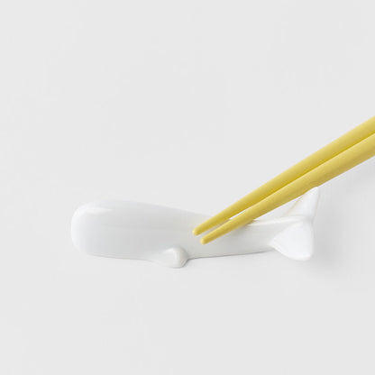 Chopstick Rest Pure White Glaze Whale - Image 4