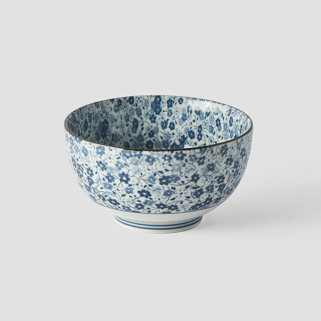 Bowl 13cm Blue Daisy Glaze - Image 3