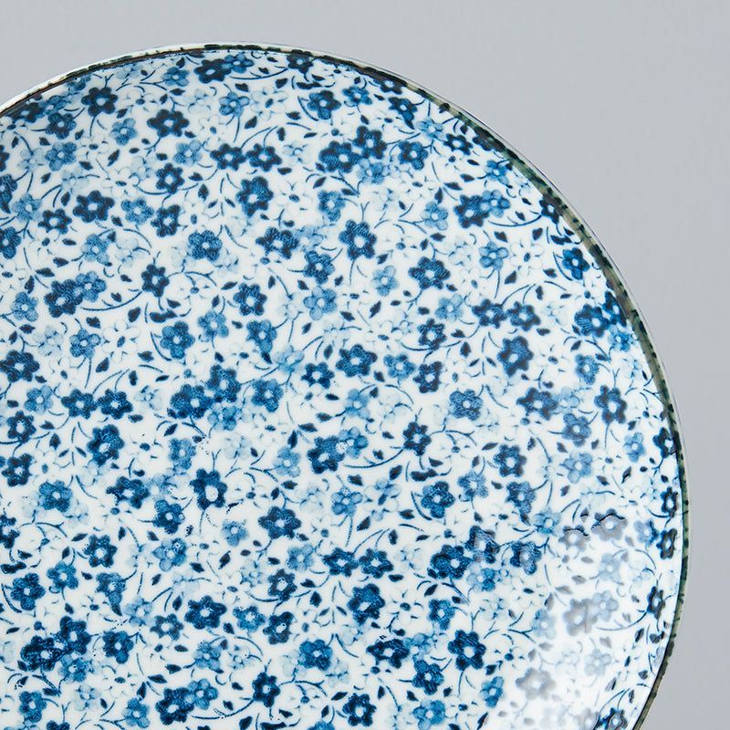 Side Plate Organic 19cm Blue Daisy Glaze - Image 2