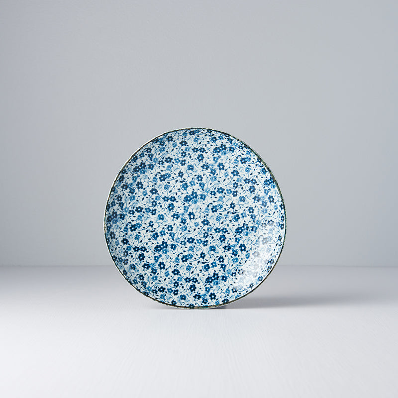 Side Plate Organic 19cm Blue Daisy Glaze - Image 3