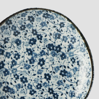 Saucer Organic Shape 12cm Blue Daisy Glaze - Image 2