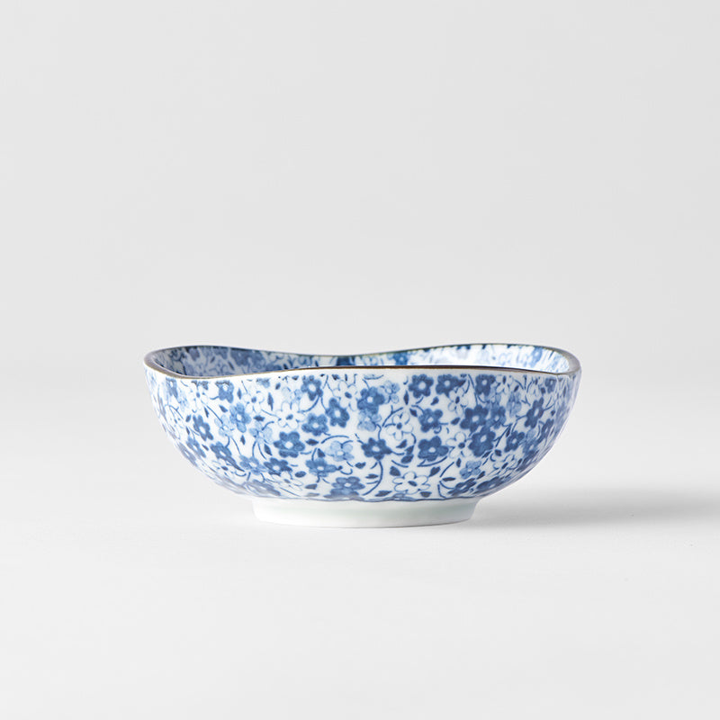 Sauce Dish Organic 11cm Blue Daisy Glaze - Image 4