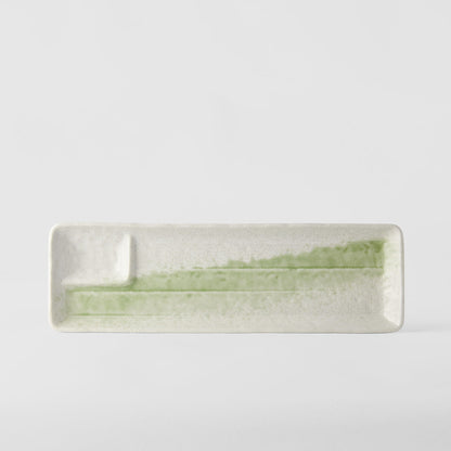 Dumpling Plate 33cm Green Brushstroke - Image 4