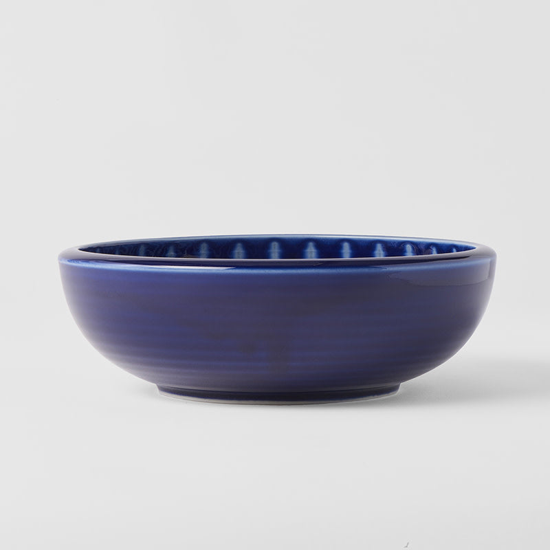 Bowl Thick Edge 24cm Indigo Drip Glaze - Image 3