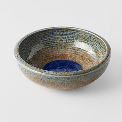 Bowl Thick Edge 24cm Earth & Sky Glaze w/ Blue pool - Image 3