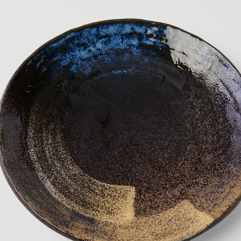 Dinner Plate 24cm Gold Brushstroke Glaze - Image 2