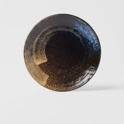 Dinner Plate 24cm Gold Brushstroke Glaze - Image 4