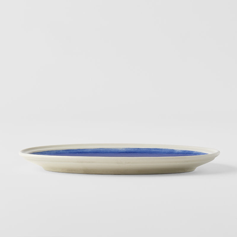 Plate Oval 22cm Ocean Blue Glaze - Image 4